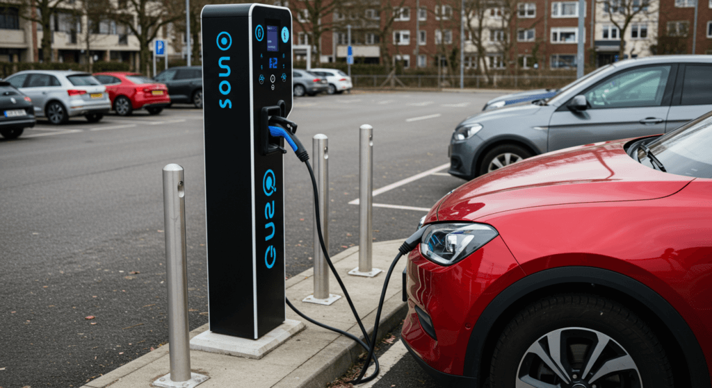 large electric car charging point