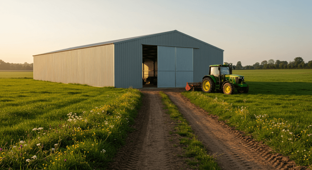 new agricultural buildings or barns on land