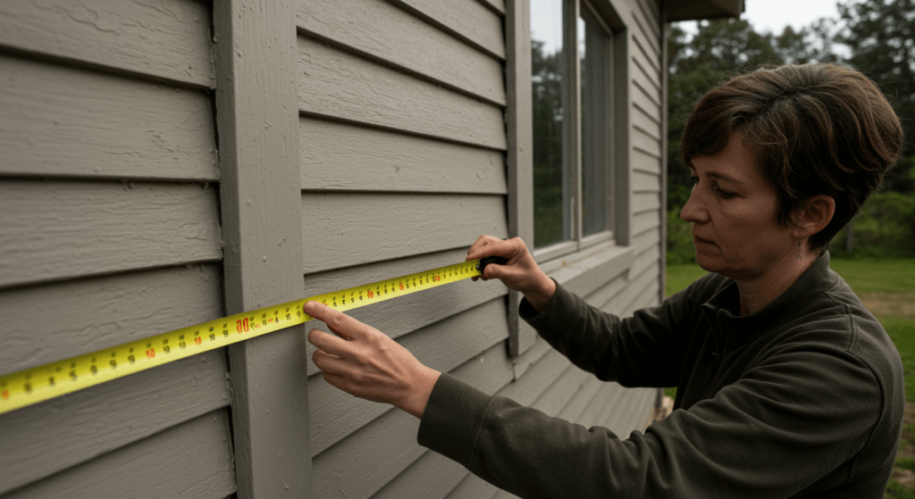 tape measure being used for measurements