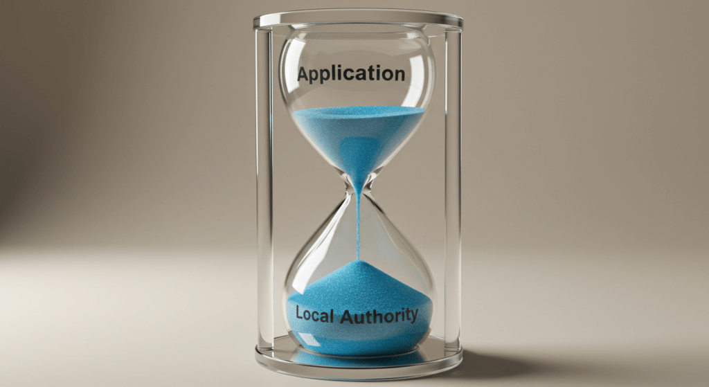 timescale for an application with the local authority